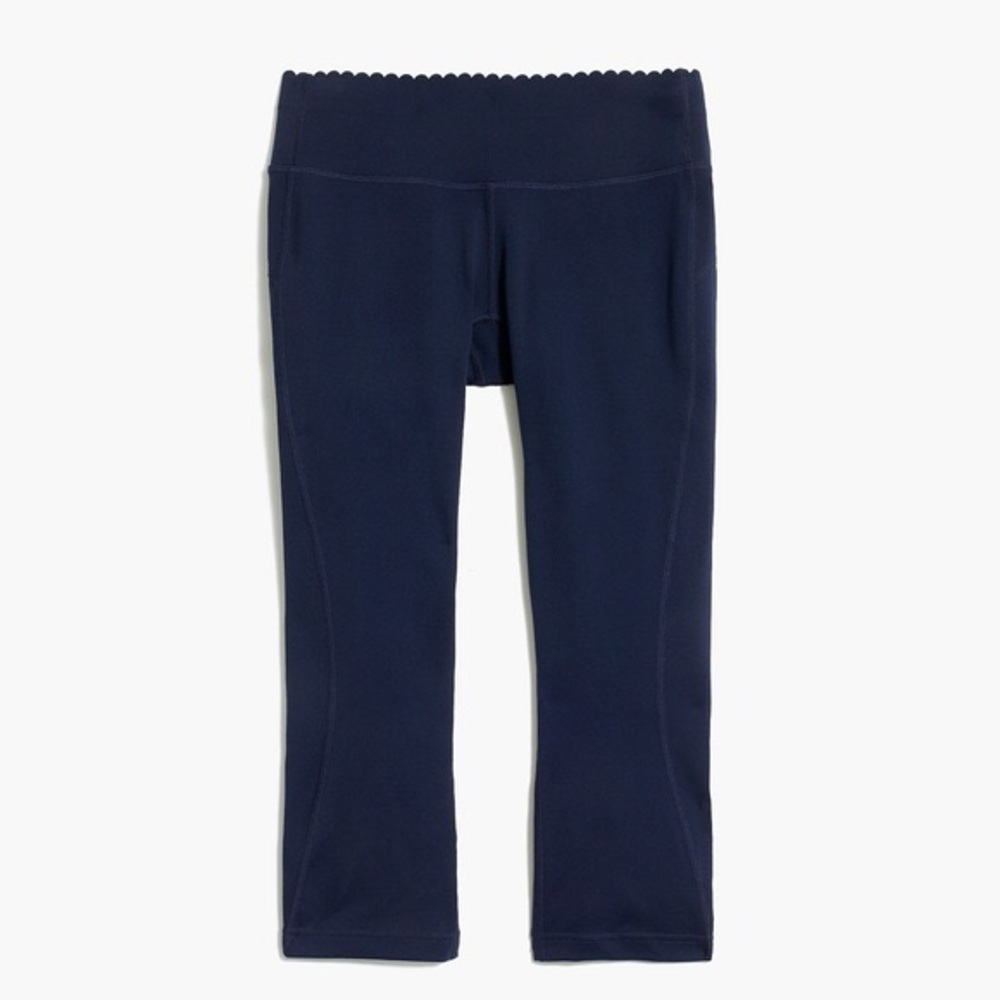Jcrew new balance crop navy scallop leggings